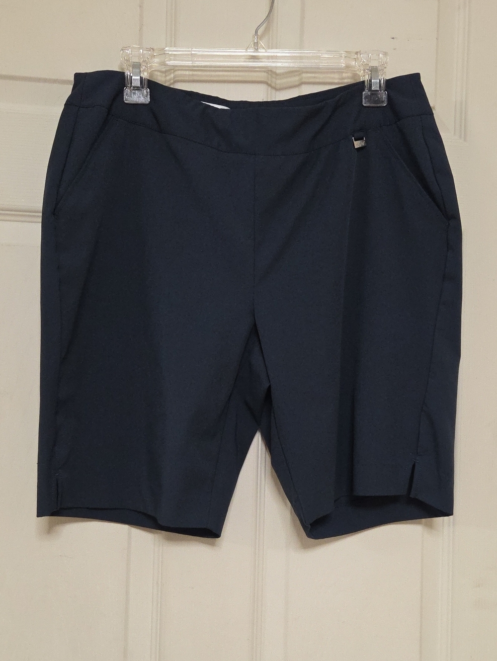 Greg Norman Collection Navy Pull-On Bermuda Shorts Sz 10